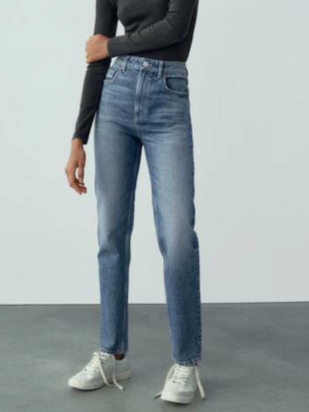 Zara straight leg high waist jeans